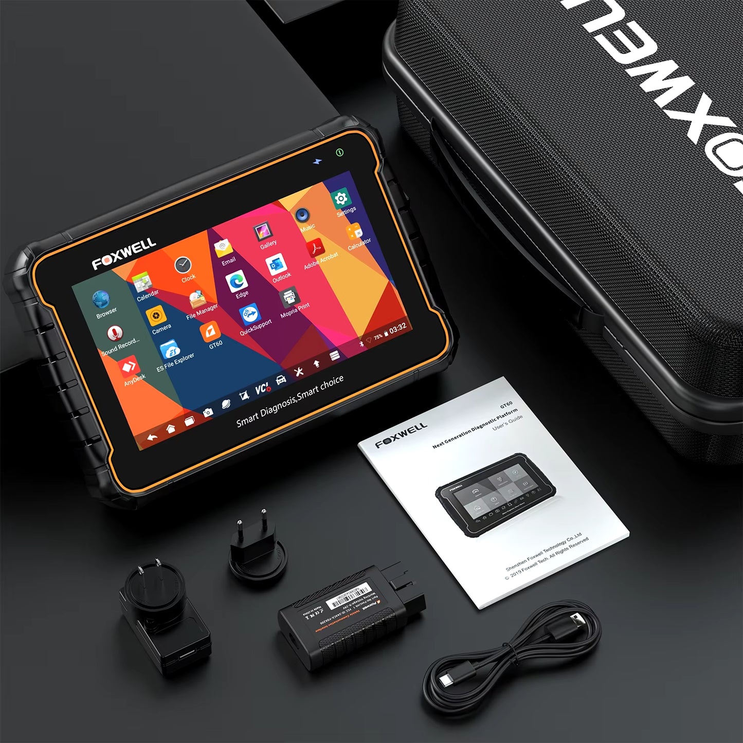 GT60 OBD2 Diagnostic Tool Full System Active Test Car Code Reader 24 Reset Service Professional OBD 2 Automotive Scanner