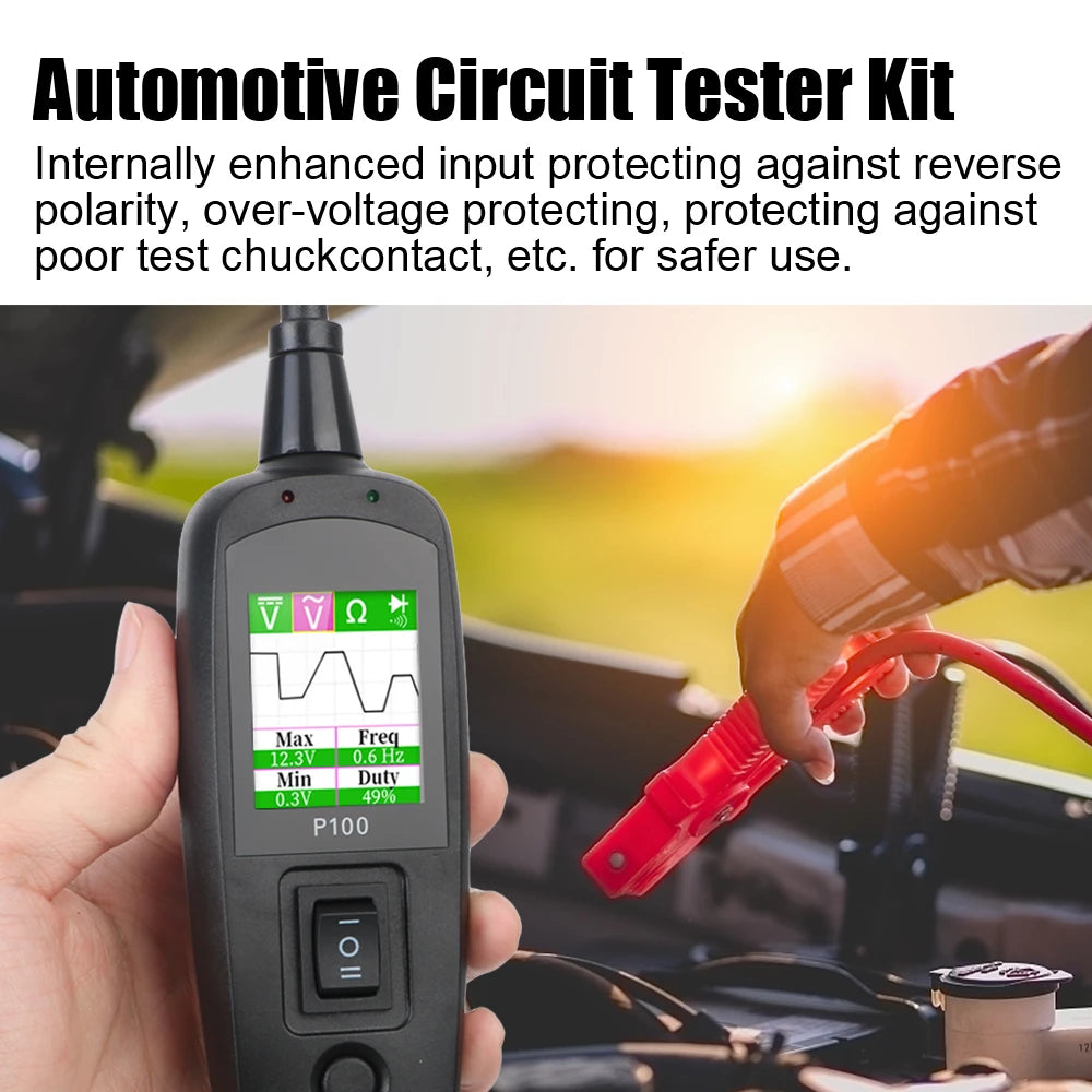 P100 24V 12V Probe Pen Car Tester Voltage Resistant Test Circuit Ignition Battery Scanner Diagnostic Tools Auto Accessories