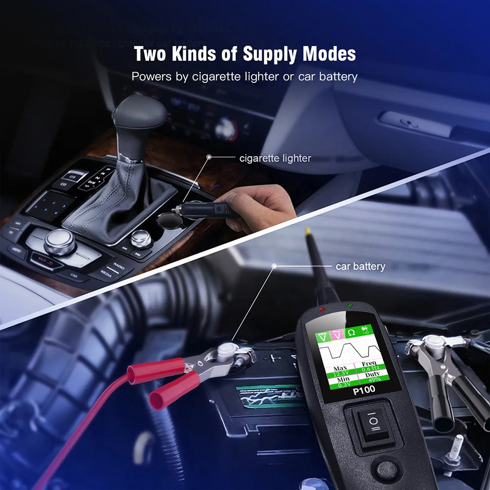 P100 24V 12V Probe Pen Car Tester Voltage Resistant Test Circuit Ignition Battery Scanner Diagnostic Tools Auto Accessories