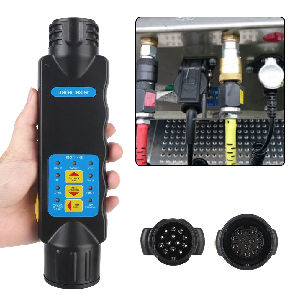 7 / 13 Pin Plug Socket 12V Trailer Tester Wiring Circuit Light