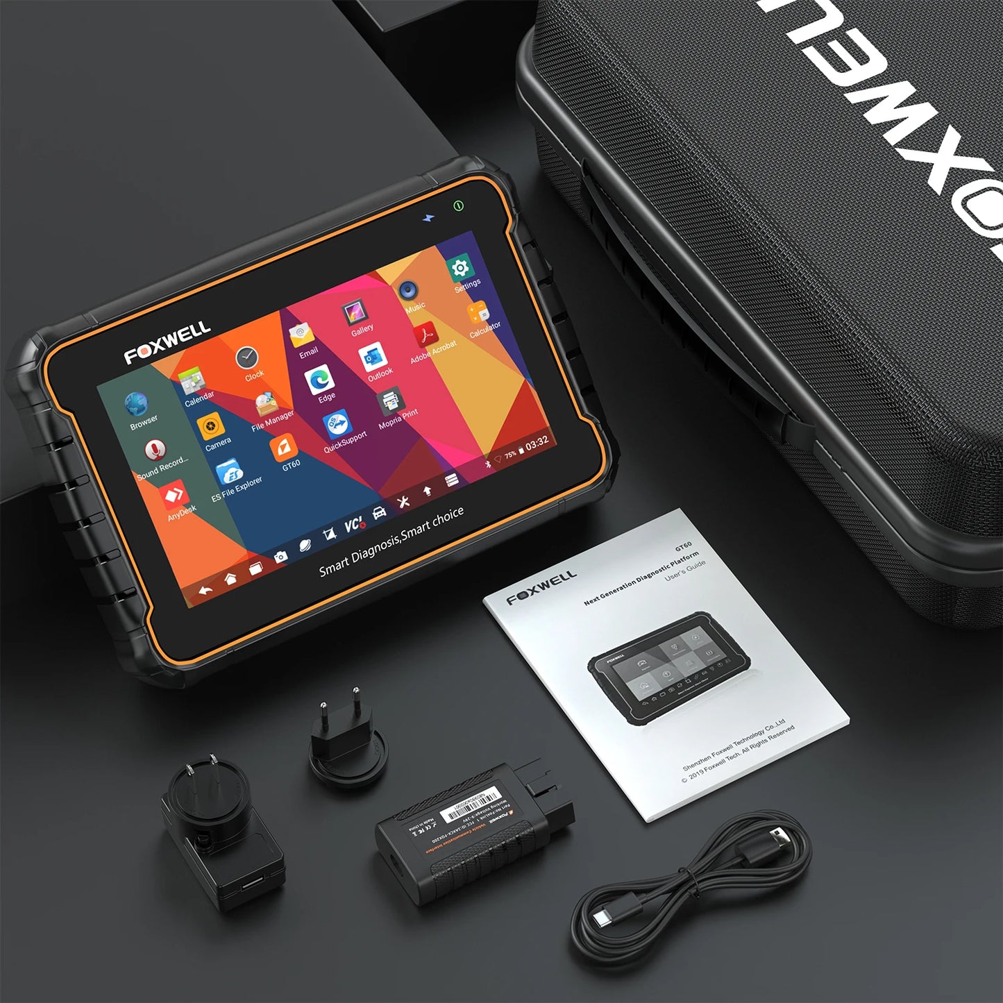 GT60 OBD2 Diagnostic Tool Full System Active Test Car Code Reader 24 Reset Service Professional OBD 2 Automotive Scanner