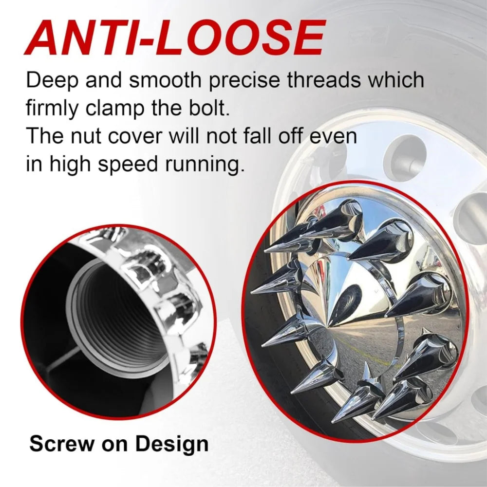 33Mm X 4 3/4 "Thread with Nail Lug Nut Chrome