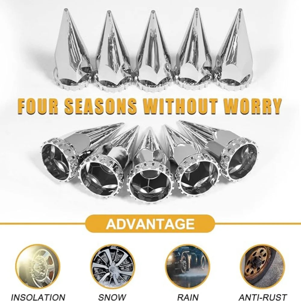 33Mm X 4 3/4 "Thread with Nail Lug Nut Chrome