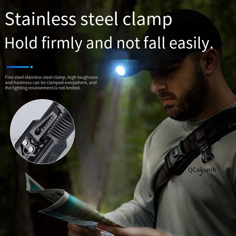 New Ultra Powerful Flashlight 3 Core LED Mini Tactical Flashlight Rechargeable High Power LED Torch Metal Pen Clip Hand Lamp