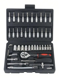 Get Your Hands on the 46-Piece Car Repair Tool Kit - the Ultimate Mechanic Tool Set for Auto and Bicycle Repairing