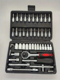 Get Your Hands on the 46-Piece Car Repair Tool Kit - the Ultimate Mechanic Tool Set for Auto and Bicycle Repairing