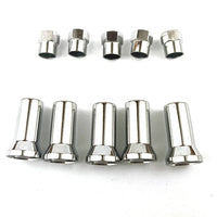 10Pcs TR414 Chrome Car Truck Tire Wheel Tyre Valve Stem Hex Caps with Sleeve Covers Left Right Front Rear Auto Accessories