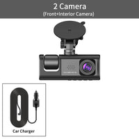 3 Channel Car DVR HD 1080P 3-Lens inside Semi Dash Cam