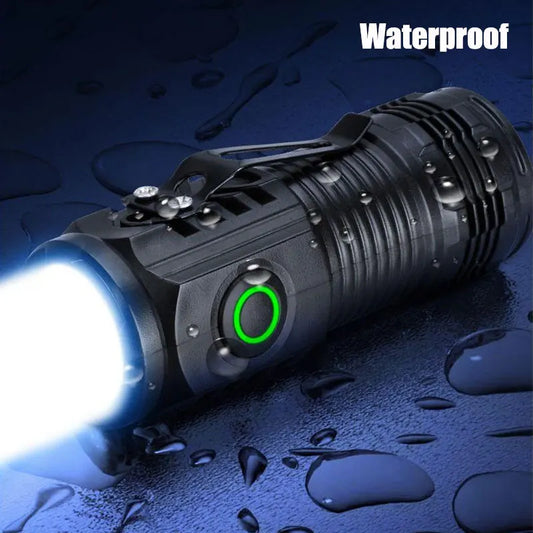 New Ultra Powerful Flashlight 3 Core LED Mini Tactical Flashlight Rechargeable High Power LED Torch Metal Pen Clip Hand Lamp