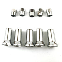 10Pcs TR414 Chrome Car Truck Tire Wheel Tyre Valve Stem Hex Caps with Sleeve Covers Left Right Front Rear Auto Accessories