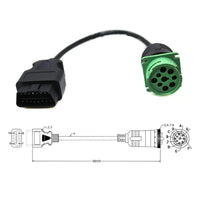 OBD2 Truck Diagnostic Cable J1939 OBD 9 Pin to 16Pin Male Connector for Cummins Deutsch 9Pin Truck Cable Support for Old Vehicle