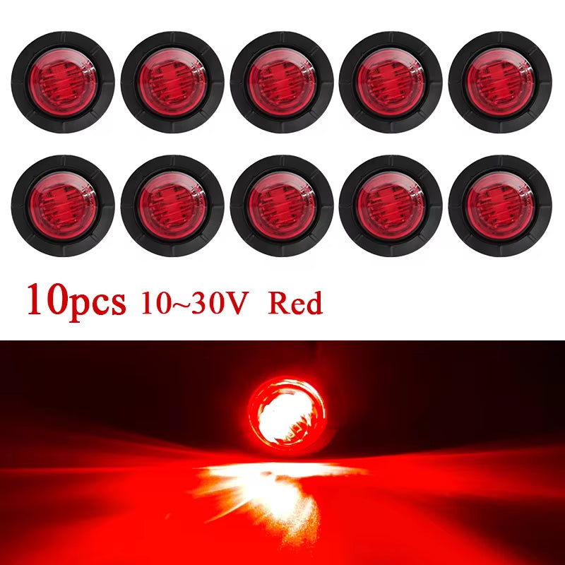 DRL 12V 24V LED Side Marker Light Camion Auto Trucks Lorry Trailer Bus Tail Brake Lamp Truck Accesorios Luces Traseras